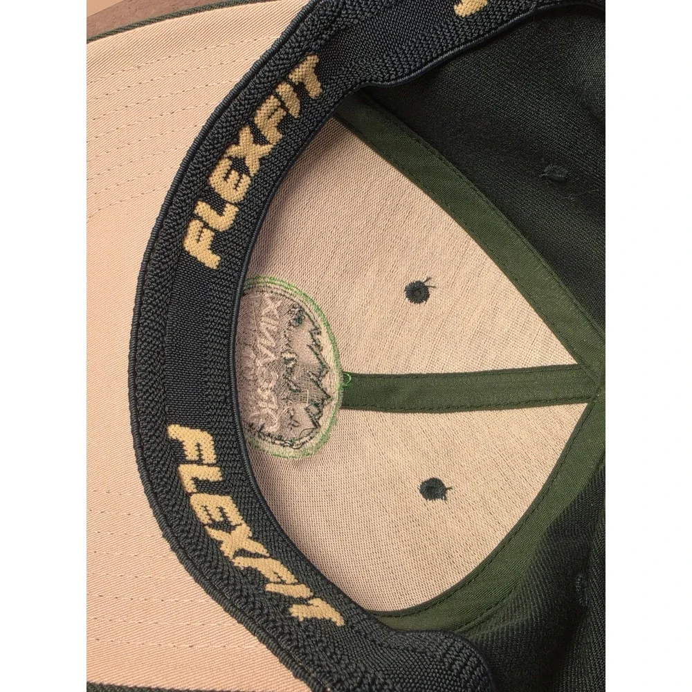 Organix Breckenridge Flexfit Hat Mens L-XL Forest Green Mountain Patch Cap - Picture 9 of 9